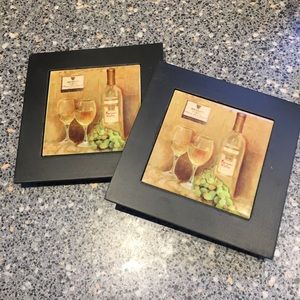 Set of 2 NEW Trivets Wine Theme New